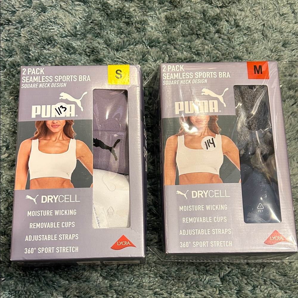 Puma Seamless Sports Bras both 2 packs included